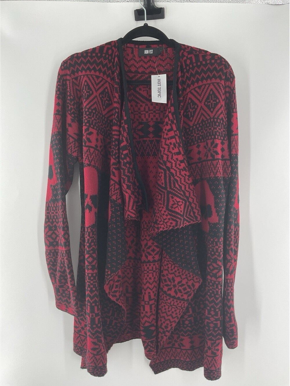 Hot Topic Iron Fist Women’s Medium Cardigan Skull NWT 095